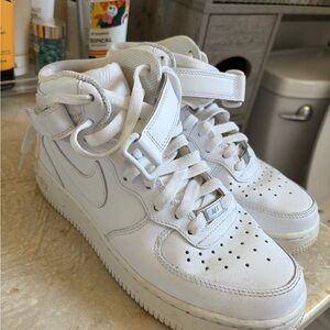 Nike Kids White High-Top Sneakers